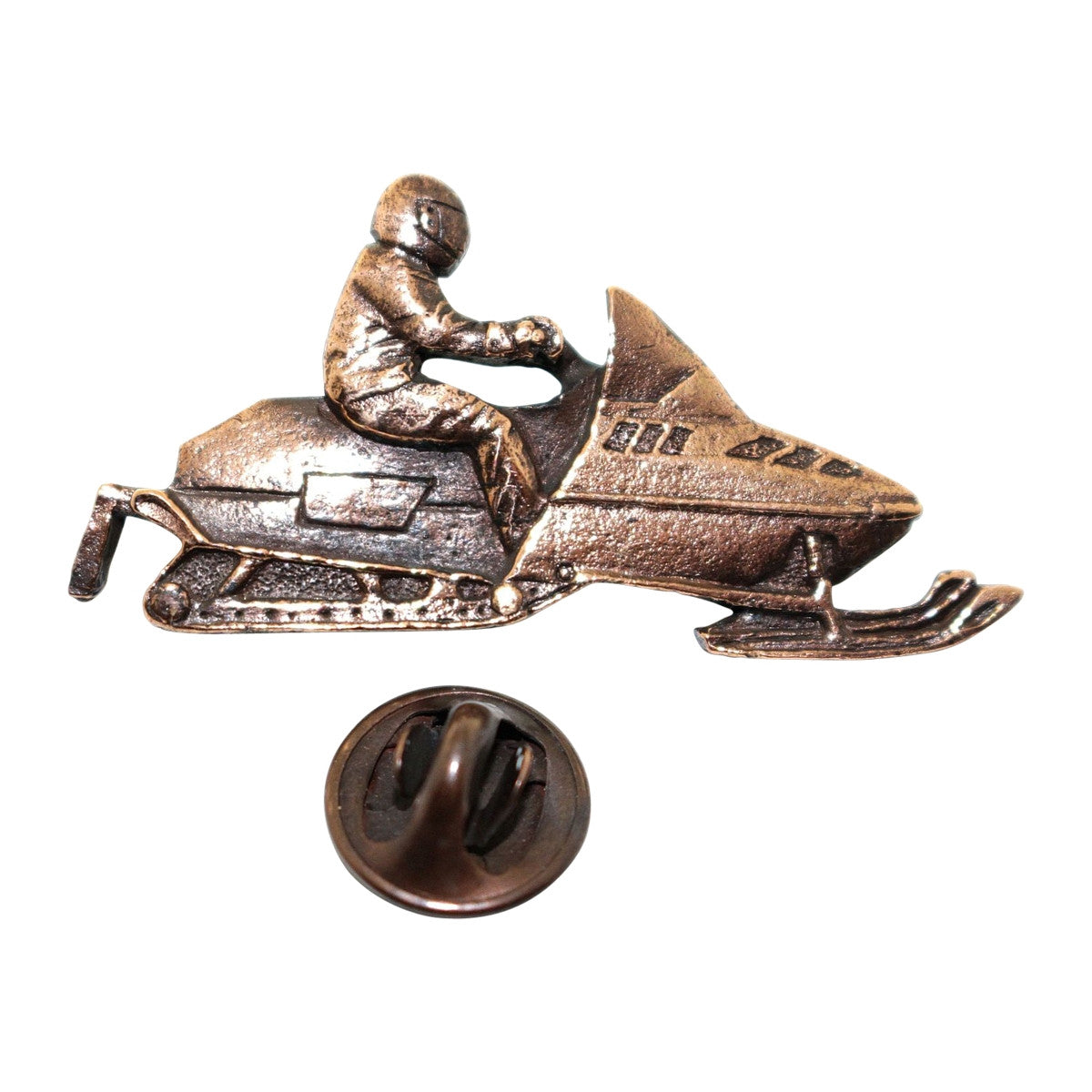 Snowmobile Pin ~ Antiqued Copper ~ Lapel Pin ~ Sarah's Treats & Treasures